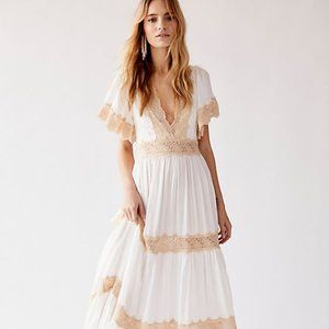 NWT Spell and the Gypsy Ocean gown white L